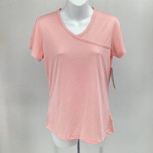 Columbia Womens Size Small Pink Basic V-Neck Long Sleeve Layer Top NWT!